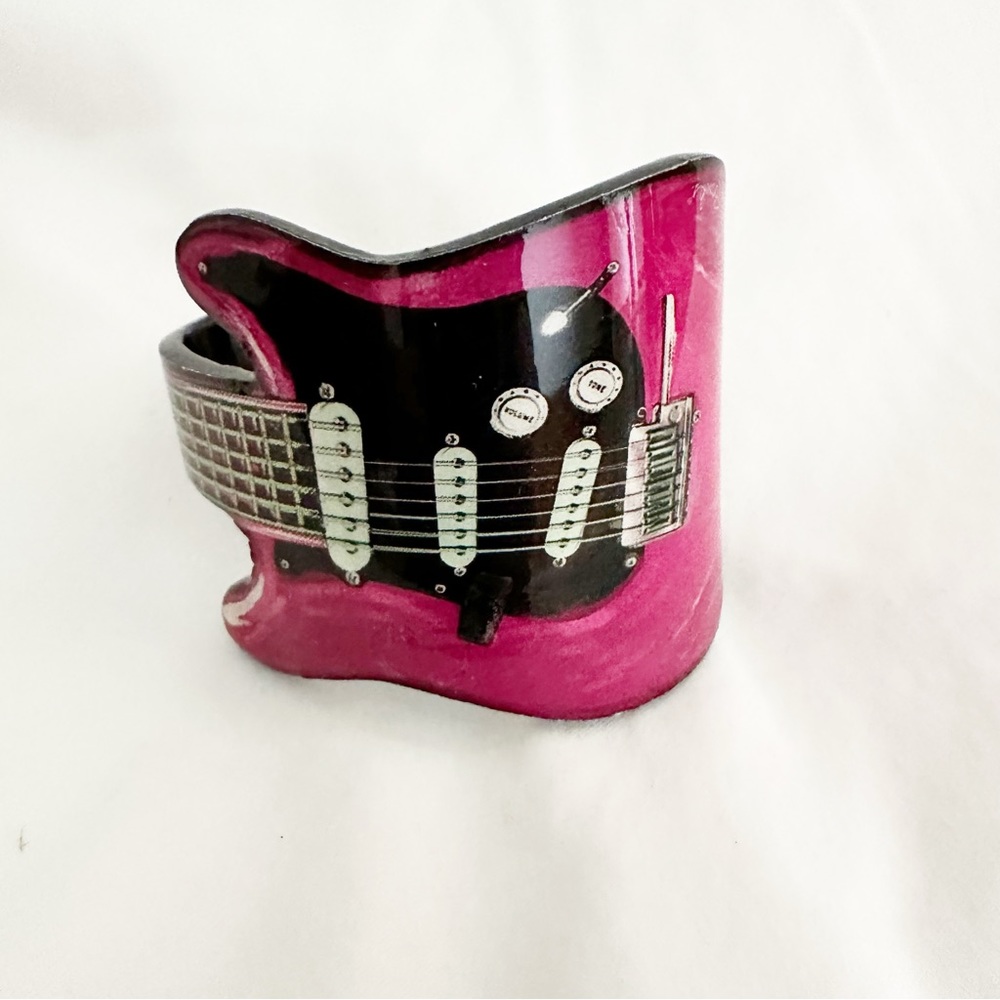 Hot Debbie Brooks Pink Guitar Cuff RARE